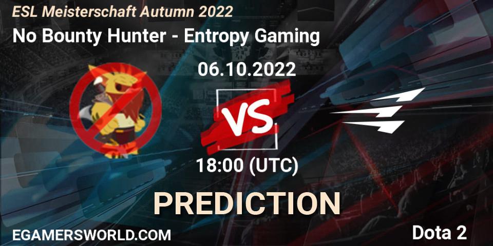 No Bounty Hunter - Entropy Gaming: ennuste. 06.10.2022 at 18:01, Dota 2, ESL Meisterschaft Autumn 2022