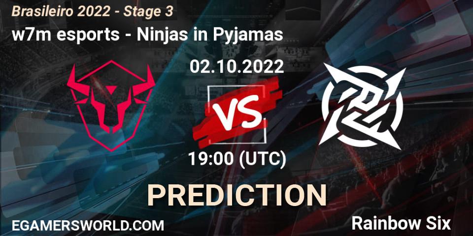 w7m esports - Ninjas in Pyjamas: ennuste. 02.10.2022 at 19:00, Rainbow Six, Brasileirão 2022 - Stage 3