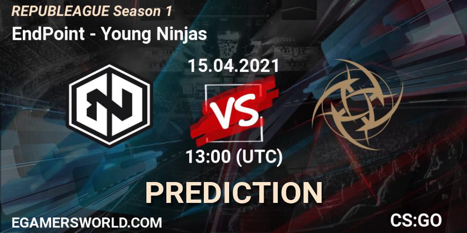 EndPoint - Young Ninjas: ennuste. 15.04.2021 at 13:25, Counter-Strike (CS2), REPUBLEAGUE Season 1