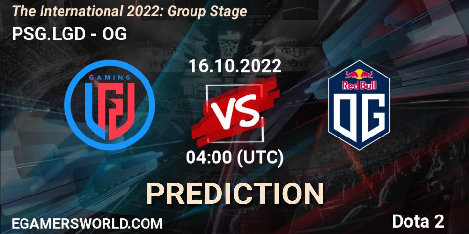 PSG.LGD - OG: ennuste. 16.10.22, Dota 2, The International 2022: Group Stage