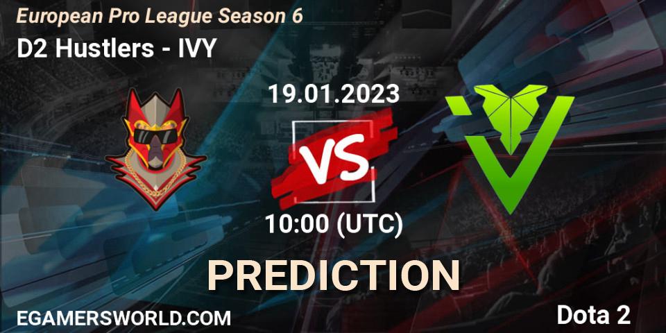 D2 Hustlers - IVY: ennuste. 19.01.23, Dota 2, European Pro League Season 6