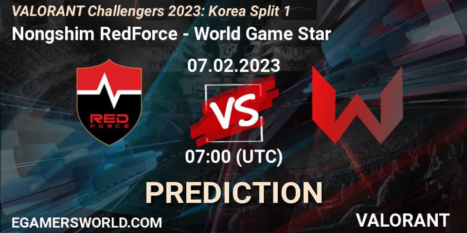 Nongshim RedForce - World Game Star: ennuste. 07.02.23, VALORANT, VALORANT Challengers 2023: Korea Split 1