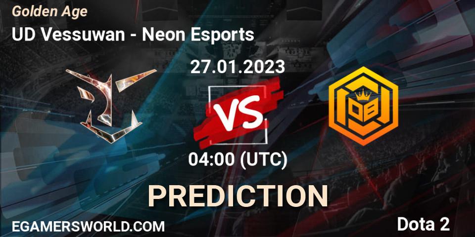 UD Vessuwan - Neon Esports: ennuste. 27.01.23, Dota 2, Golden Age