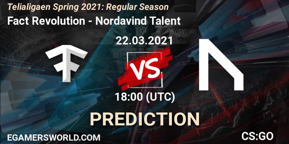 Fact Revolution - Nordavind Talent: ennuste. 22.03.2021 at 18:00, Counter-Strike (CS2), Telialigaen Spring 2021: Regular Season