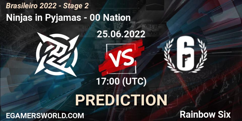 Ninjas in Pyjamas - 00 Nation: ennuste. 25.06.2022 at 17:00, Rainbow Six, Brasileirão 2022 - Stage 2