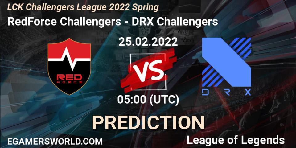 RedForce Challengers - DRX Challengers: ennuste. 25.02.2022 at 05:00, LoL, LCK Challengers League 2022 Spring
