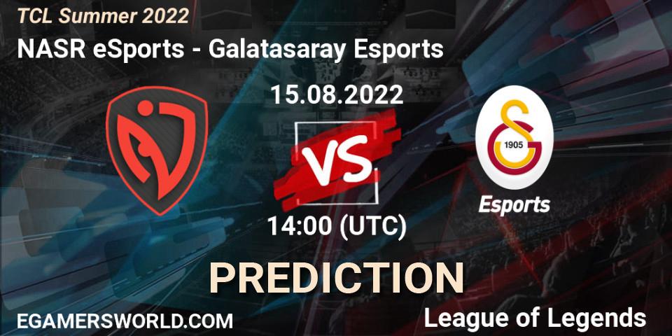 NASR eSports - Galatasaray Esports: ennuste. 14.08.22, LoL, TCL Summer 2022