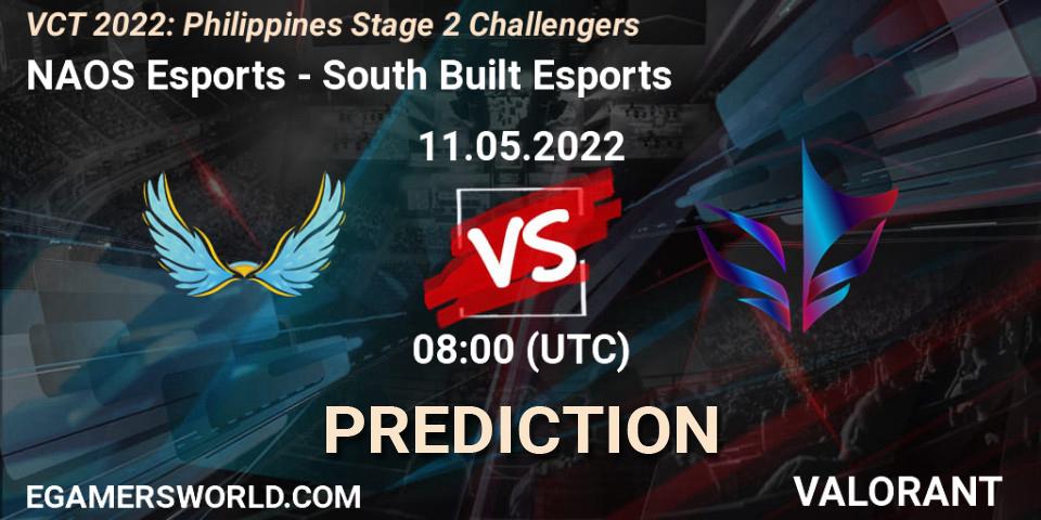NAOS Esports - South Built Esports: ennuste. 11.05.2022 at 07:15, VALORANT, VCT 2022: Philippines Stage 2 Challengers