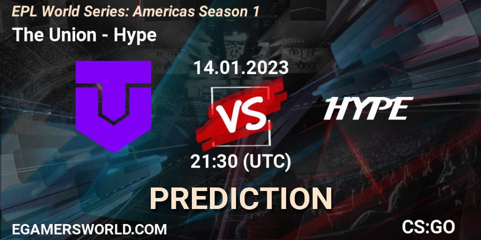 The Union - Hype: ennuste. 14.01.2023 at 21:30, Counter-Strike (CS2), EPL World Series: Americas Season 1