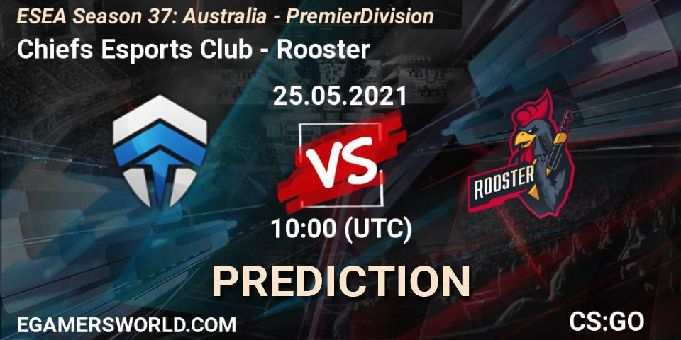 Chiefs Esports Club - Rooster: ennuste. 25.05.2021 at 10:00, Counter-Strike (CS2), ESEA Season 37: Australia - Premier Division