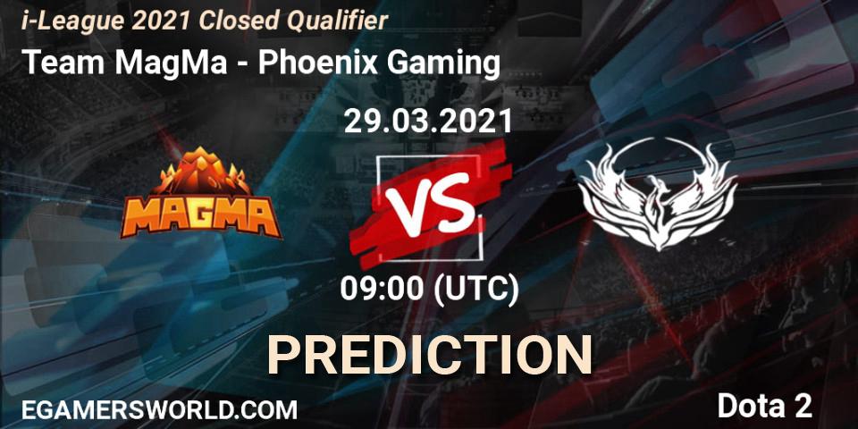 Team MagMa - Phoenix Gaming: ennuste. 29.03.2021 at 08:06, Dota 2, i-League 2021 Closed Qualifier
