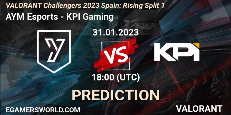 AYM Esports - KPI Gaming: ennuste. 31.01.23, VALORANT, VALORANT Challengers 2023 Spain: Rising Split 1