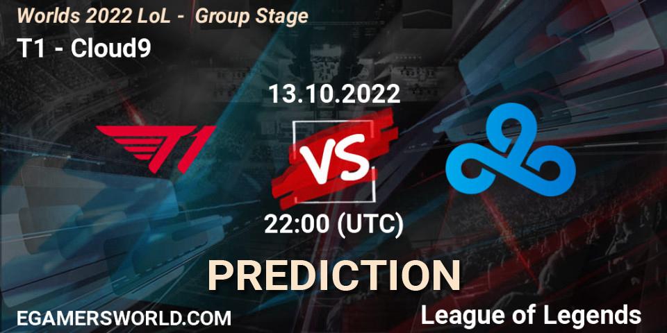 T1 - Cloud9: ennuste. 13.10.2022 at 23:00, LoL, Worlds 2022 LoL - Group Stage
