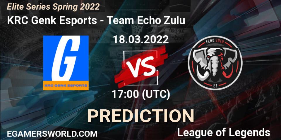 KRC Genk Esports - Team Echo Zulu: ennuste. 18.03.22, LoL, Elite Series Spring 2022