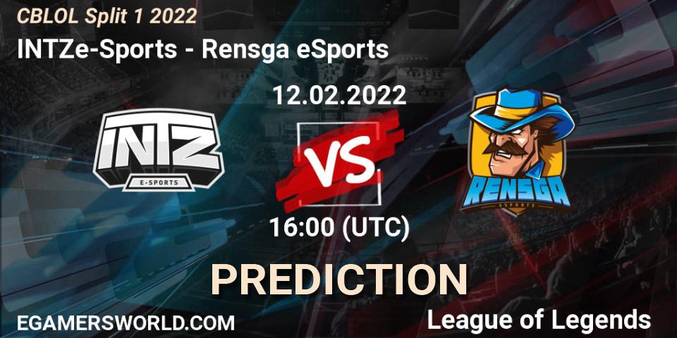 INTZ e-Sports - Rensga eSports: ennuste. 12.02.2022 at 16:00, LoL, CBLOL Split 1 2022