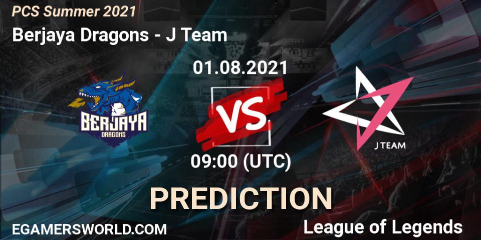Berjaya Dragons - J Team: ennuste. 01.08.2021 at 09:00, LoL, PCS Summer 2021