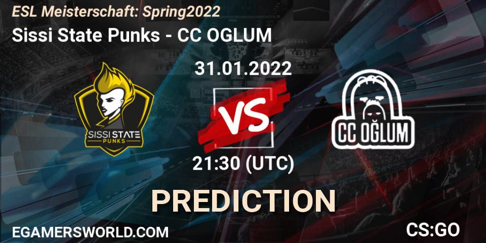 Sissi State Punks - CC OGLUM: ennuste. 31.01.2022 at 21:30, Counter-Strike (CS2), ESL Meisterschaft: Spring 2022