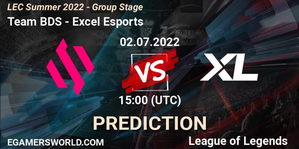 Team BDS - Excel Esports: ennuste. 02.07.2022 at 15:00, LoL, LEC Summer 2022 - Group Stage