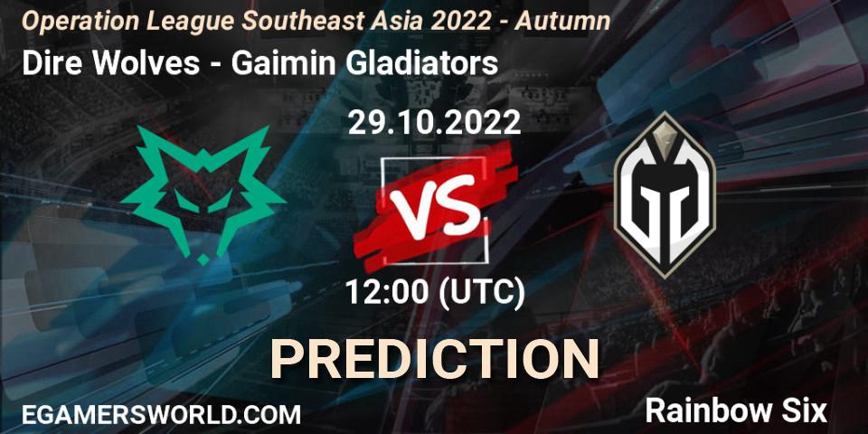 Dire Wolves - Gaimin Gladiators: ennuste. 29.10.2022 at 11:30, Rainbow Six, Operation League Southeast Asia 2022 - Autumn