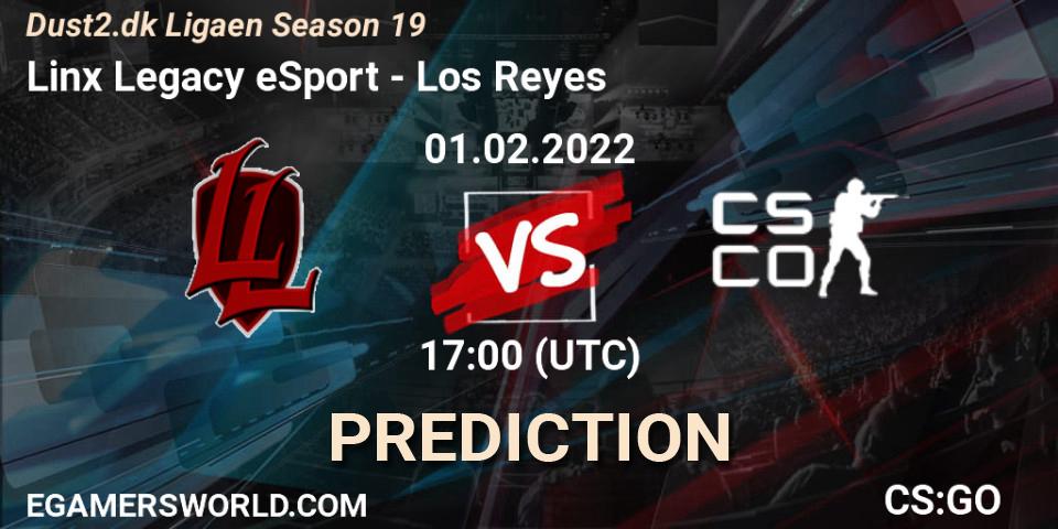 Linx Legacy eSport - Los Reyes: ennuste. 01.02.2022 at 17:00, Counter-Strike (CS2), Dust2.dk Ligaen Season 19