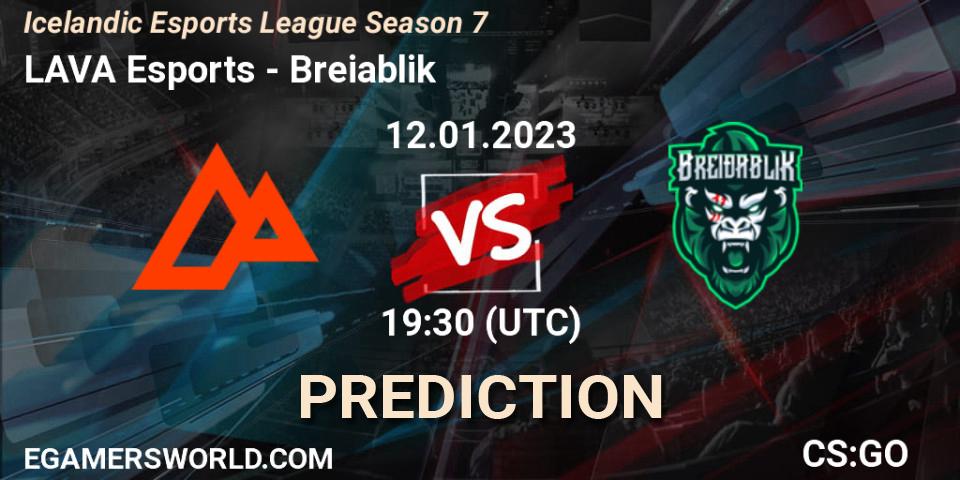 LAVA Esports - Breiðablik: ennuste. 10.01.2023 at 20:30, Counter-Strike (CS2), Icelandic Esports League Season 7