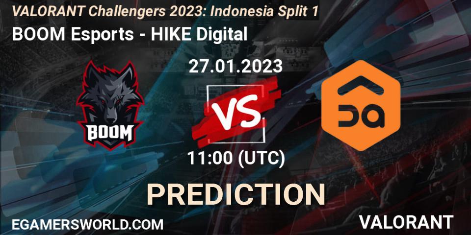 BOOM Esports - HIKE Digital: ennuste. 27.01.2023 at 11:20, VALORANT, VALORANT Challengers 2023: Indonesia Split 1