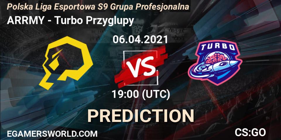 ARRMY - Turbo Przyglupy: ennuste. 06.04.2021 at 19:00, Counter-Strike (CS2), Polska Liga Esportowa S9 Grupa Profesjonalna