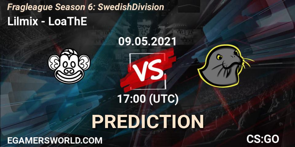 Lilmix - LoaThE: ennuste. 10.05.2021 at 17:00, Counter-Strike (CS2), Fragleague Season 6: Swedish Division