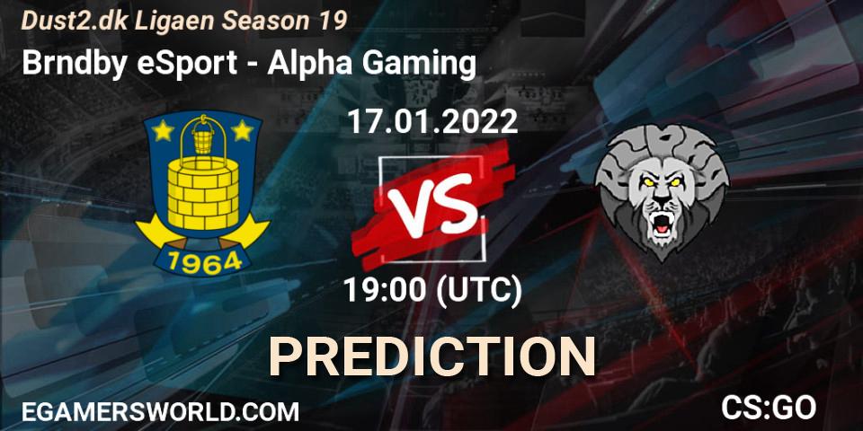 Brøndby eSport - Alpha Gaming: ennuste. 17.01.2022 at 19:00, Counter-Strike (CS2), Dust2.dk Ligaen Season 19