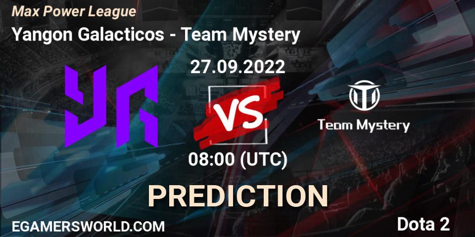 Yangon Galacticos - Team Mystery: ennuste. 27.09.2022 at 05:19, Dota 2, Max Power League