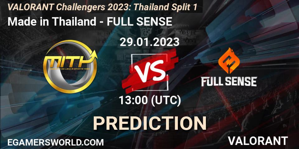 Made in Thailand - FULL SENSE: ennuste. 29.01.23, VALORANT, VALORANT Challengers 2023: Thailand Split 1