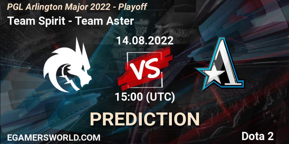 Team Spirit - Team Aster: ennuste. 14.08.22, Dota 2, PGL Arlington Major 2022 - Playoff