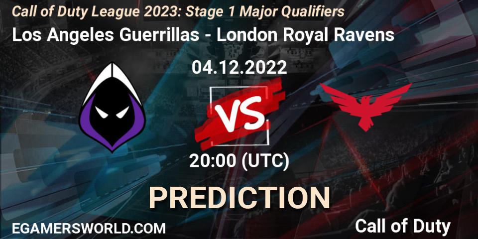 Los Angeles Guerrillas - London Royal Ravens: ennuste. 04.12.2022 at 20:00, Call of Duty, Call of Duty League 2023: Stage 1 Major Qualifiers