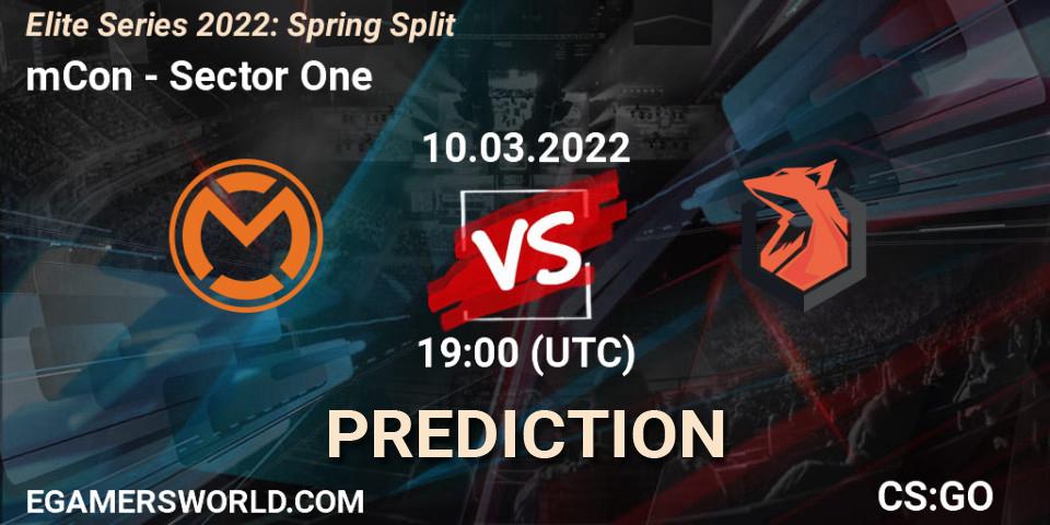 mCon - Sector One: ennuste. 10.03.2022 at 19:00, Counter-Strike (CS2), Elite Series 2022: Spring Split