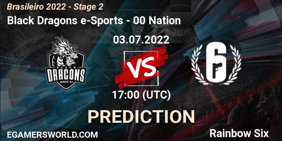 Black Dragons e-Sports - 00 Nation: ennuste. 03.07.2022 at 17:00, Rainbow Six, Brasileirão 2022 - Stage 2