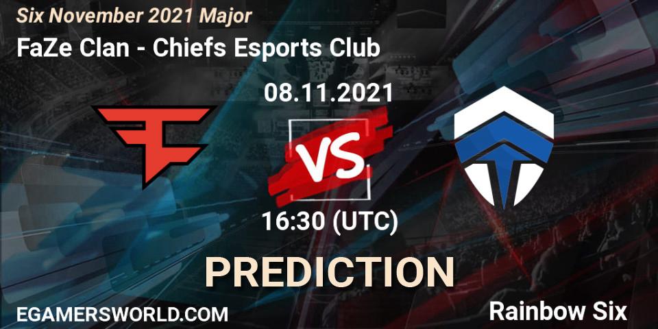 Chiefs Esports Club - FaZe Clan: ennuste. 10.11.2021 at 10:30, Rainbow Six, Six Sweden Major 2021