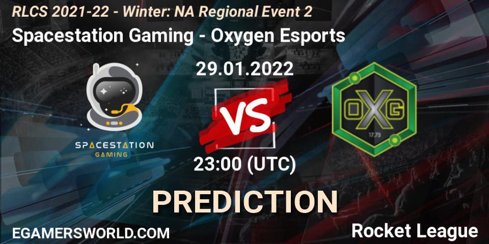 Spacestation Gaming - Oxygen Esports: ennuste. 29.01.2022 at 23:00, Rocket League, RLCS 2021-22 - Winter: NA Regional Event 2