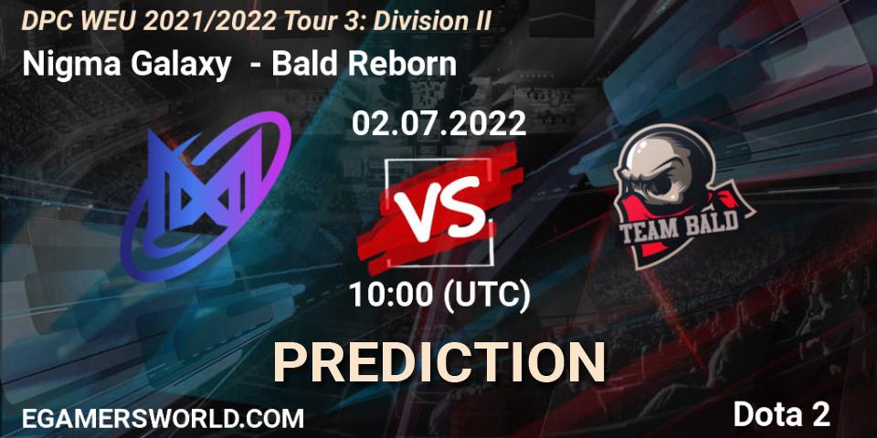 Nigma Galaxy - Bald Reborn: ennuste. 02.07.2022 at 09:55, Dota 2, DPC WEU 2021/2022 Tour 3: Division II