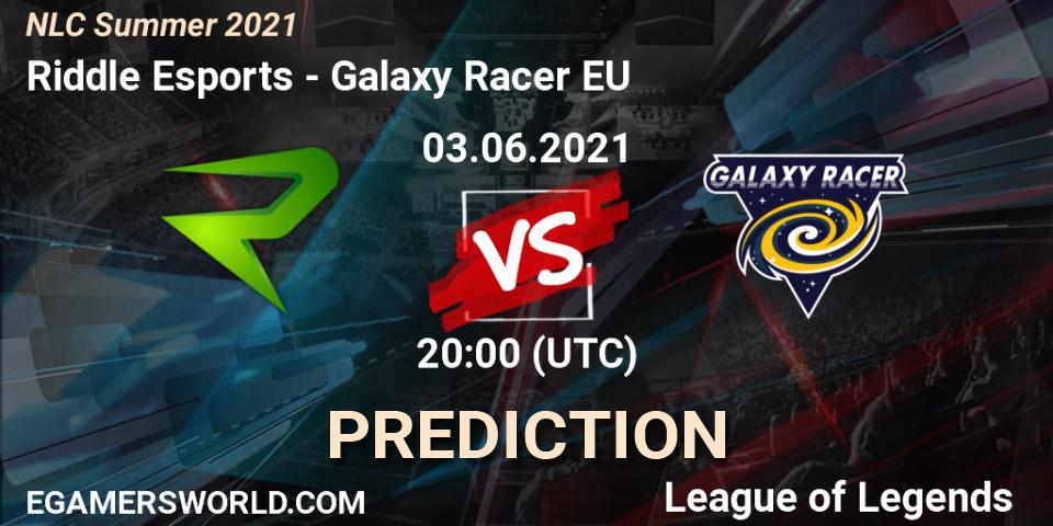 Riddle Esports - Galaxy Racer EU: ennuste. 03.06.2021 at 20:00, LoL, NLC Summer 2021