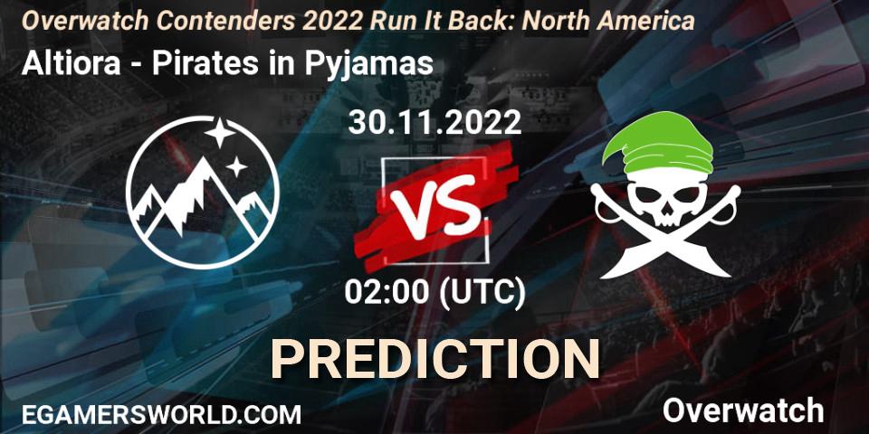 Altiora - Pirates in Pyjamas: ennuste. 30.11.2022 at 02:00, Overwatch, Overwatch Contenders 2022 Run It Back: North America