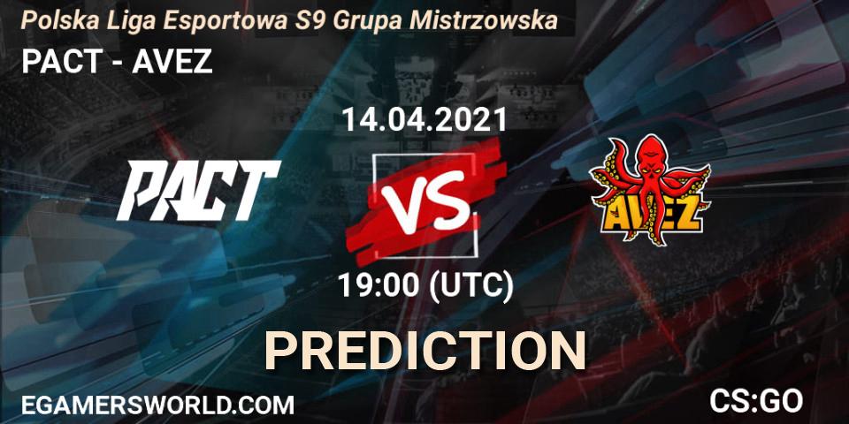 PACT - AVEZ: ennuste. 14.04.21, CS2 (CS:GO), Polska Liga Esportowa S9 Grupa Mistrzowska