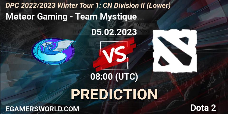 Meteor Gaming - Team Mystique: ennuste. 05.02.23, Dota 2, DPC 2022/2023 Winter Tour 1: CN Division II (Lower)