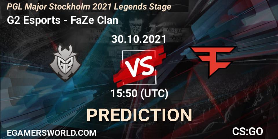 G2 Esports - FaZe Clan: ennuste. 30.10.2021 at 15:50, Counter-Strike (CS2), PGL Major Stockholm 2021 Legends Stage