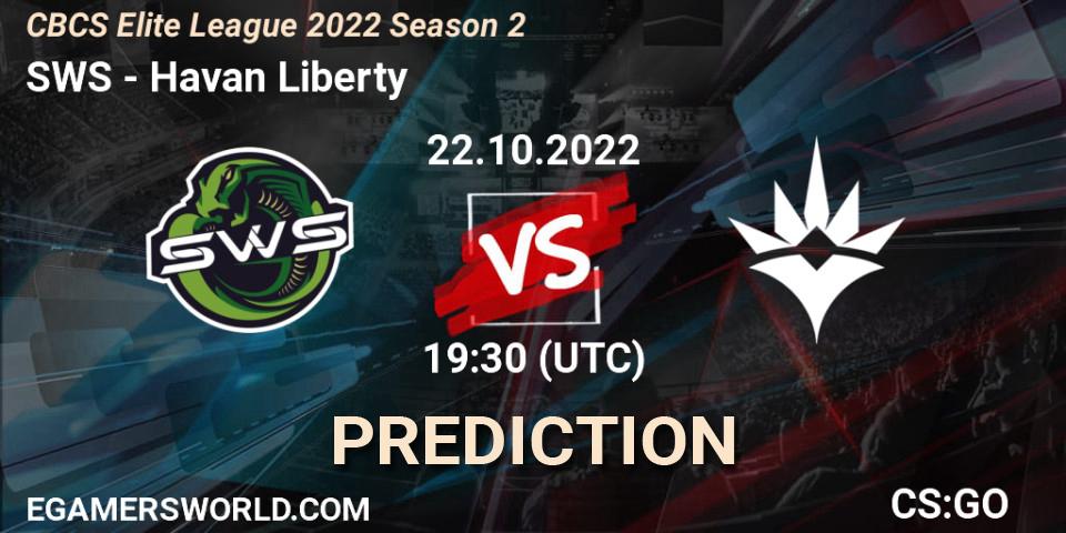 SWS - Havan Liberty: ennuste. 22.10.22, CS2 (CS:GO), CBCS Elite League 2022 Season 2