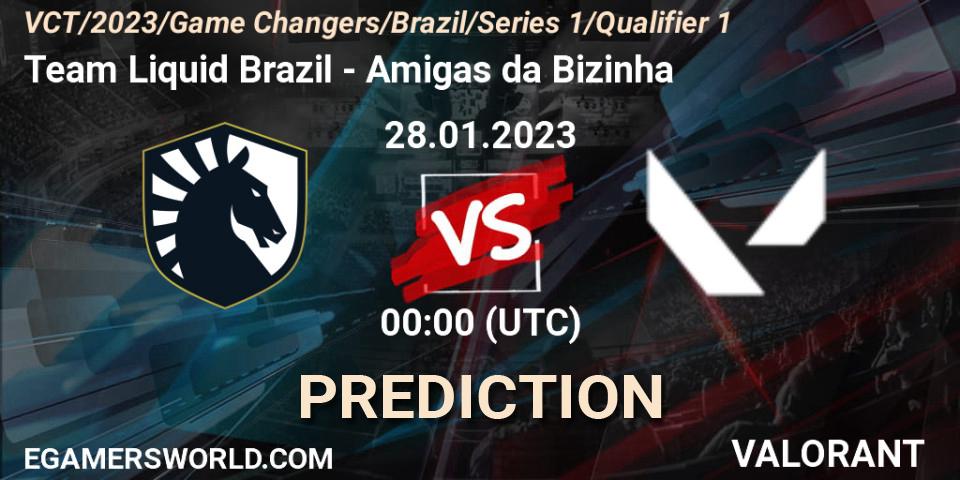Team Liquid Brazil - Amigas da Bizinha: ennuste. 27.01.2023 at 21:00, VALORANT, VCT 2023: Game Changers Brazil Series 1 - Qualifier 1