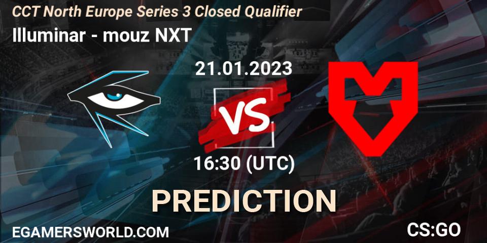 Illuminar - mouz NXT: ennuste. 21.01.2023 at 16:30, Counter-Strike (CS2), CCT North Europe Series 3 Closed Qualifier