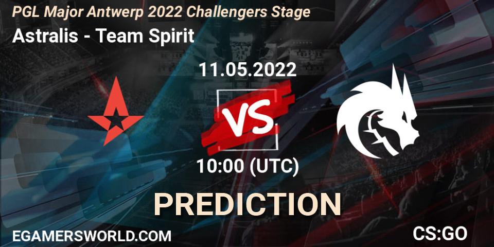 Astralis - Team Spirit: ennuste. 11.05.2022 at 10:00, Counter-Strike (CS2), PGL Major Antwerp 2022 Challengers Stage