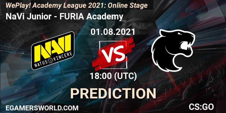NaVi Junior - FURIA Academy: ennuste. 01.08.2021 at 17:45, Counter-Strike (CS2), WePlay Academy League Season 1: Online Stage