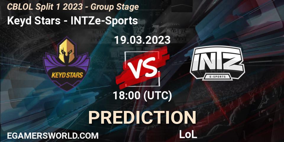 Keyd Stars - INTZ e-Sports: ennuste. 19.03.2023 at 18:00, LoL, CBLOL Split 1 2023 - Group Stage