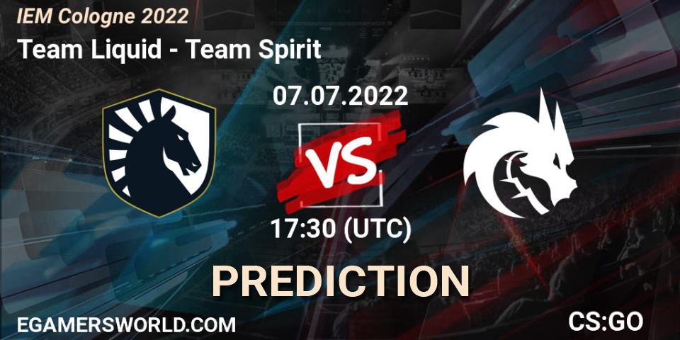 Team Liquid - Team Spirit: ennuste. 07.07.2022 at 17:55, Counter-Strike (CS2), IEM Cologne 2022